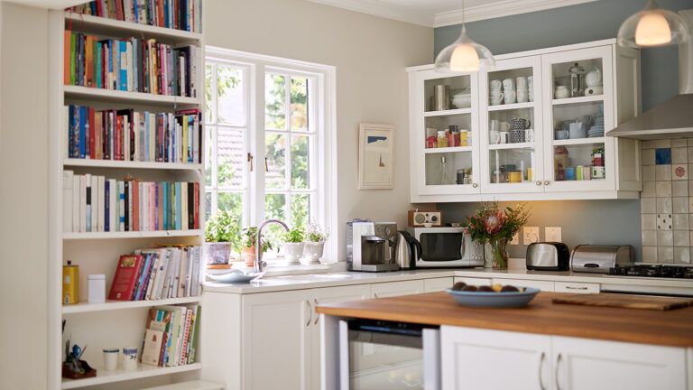 A tidy, decluttered kitchen