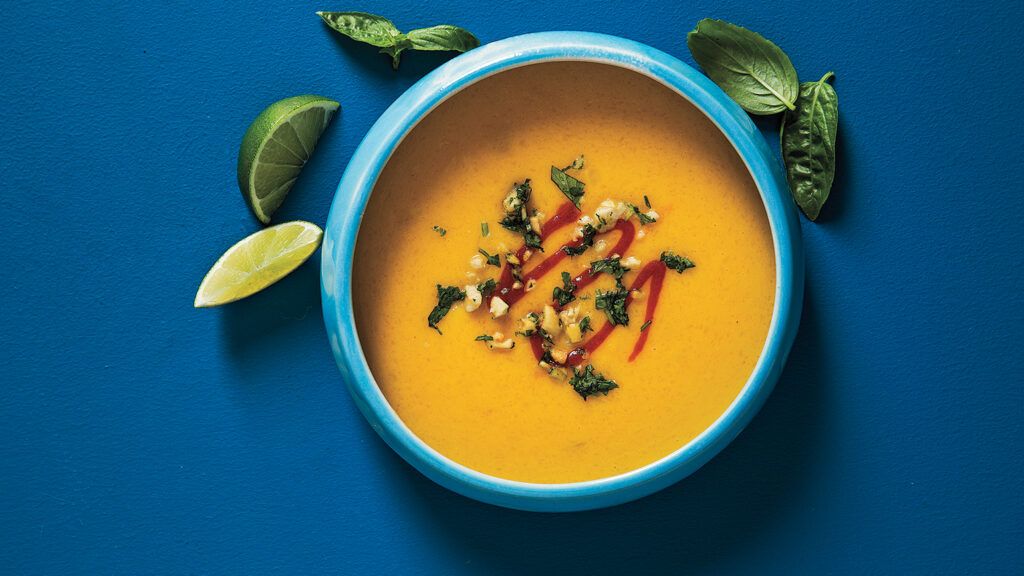 Thai Butternut Squash Soup With Peanut Gremolata