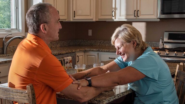 Todd and Karla meet life’s challenges with prayer and a smile; photograph by Scott Goldsmith