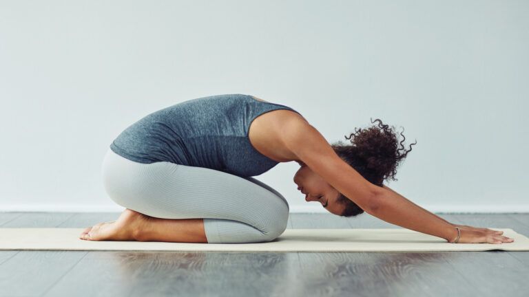 Yoga stretch child's pose