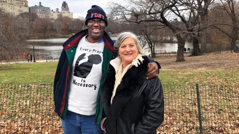 Lori Wood and Jonathan Pickard in Central Park; photo courtesy Lori Wood