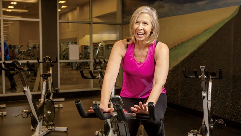 Stephanie Thompson at the gym