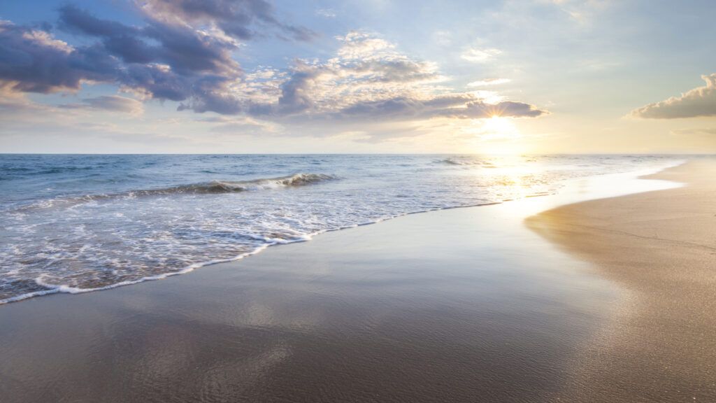 Sunrise at a beach.