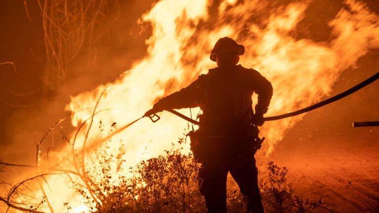 Firefighter in California