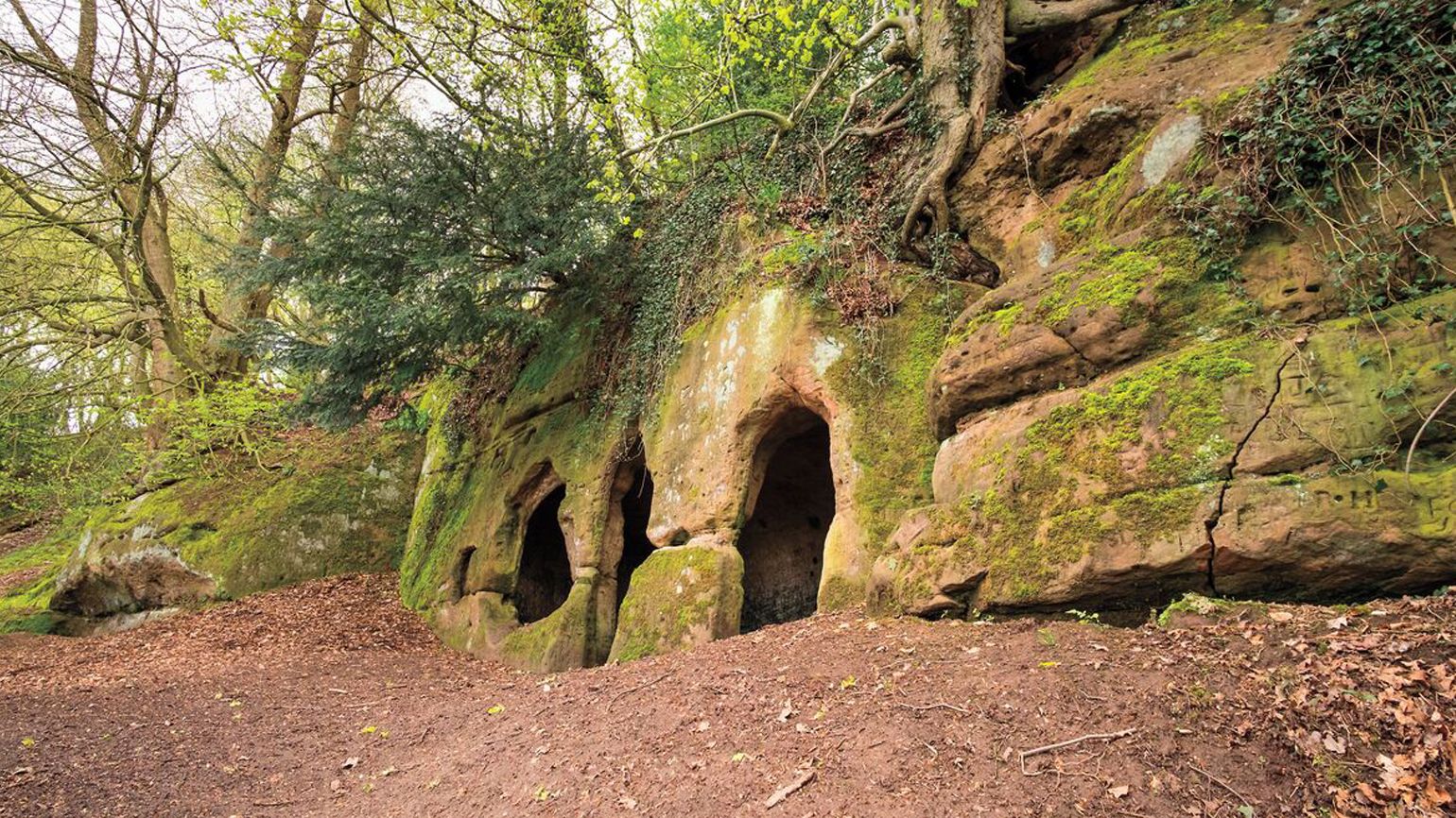 The Hermit's Cave at Dale Abbey, Derbyshire, UK.