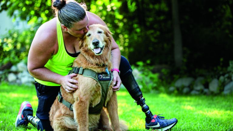 Christy with her hero and best friend, Moxie