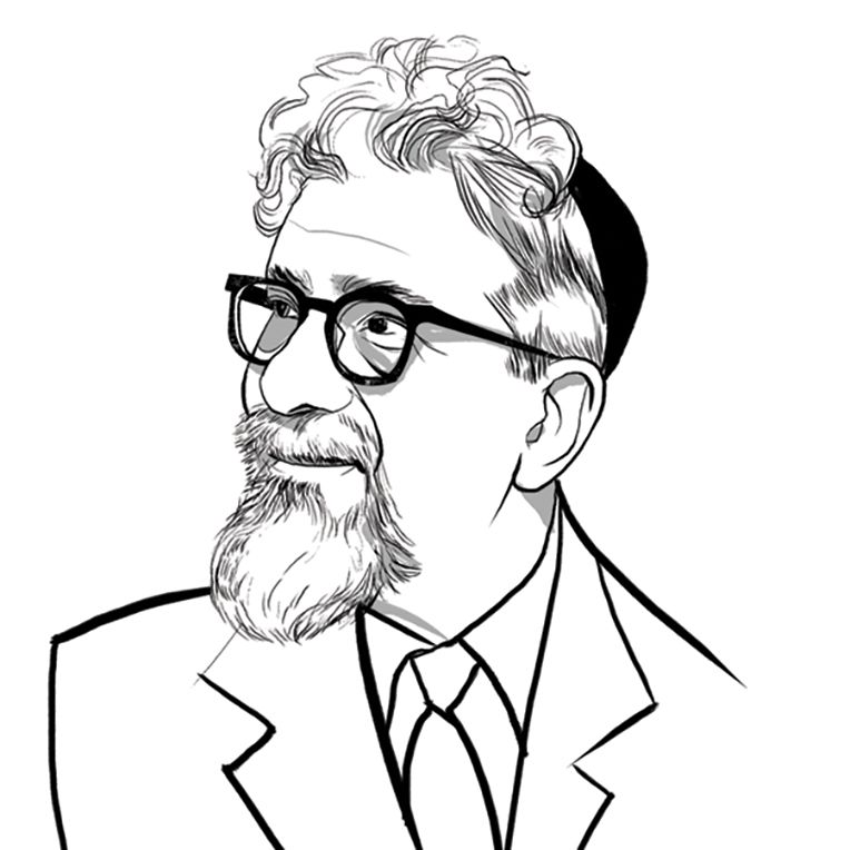 Abraham Joshua Heschel; ILLUSTRATION BY JOHN JAY CABUAY