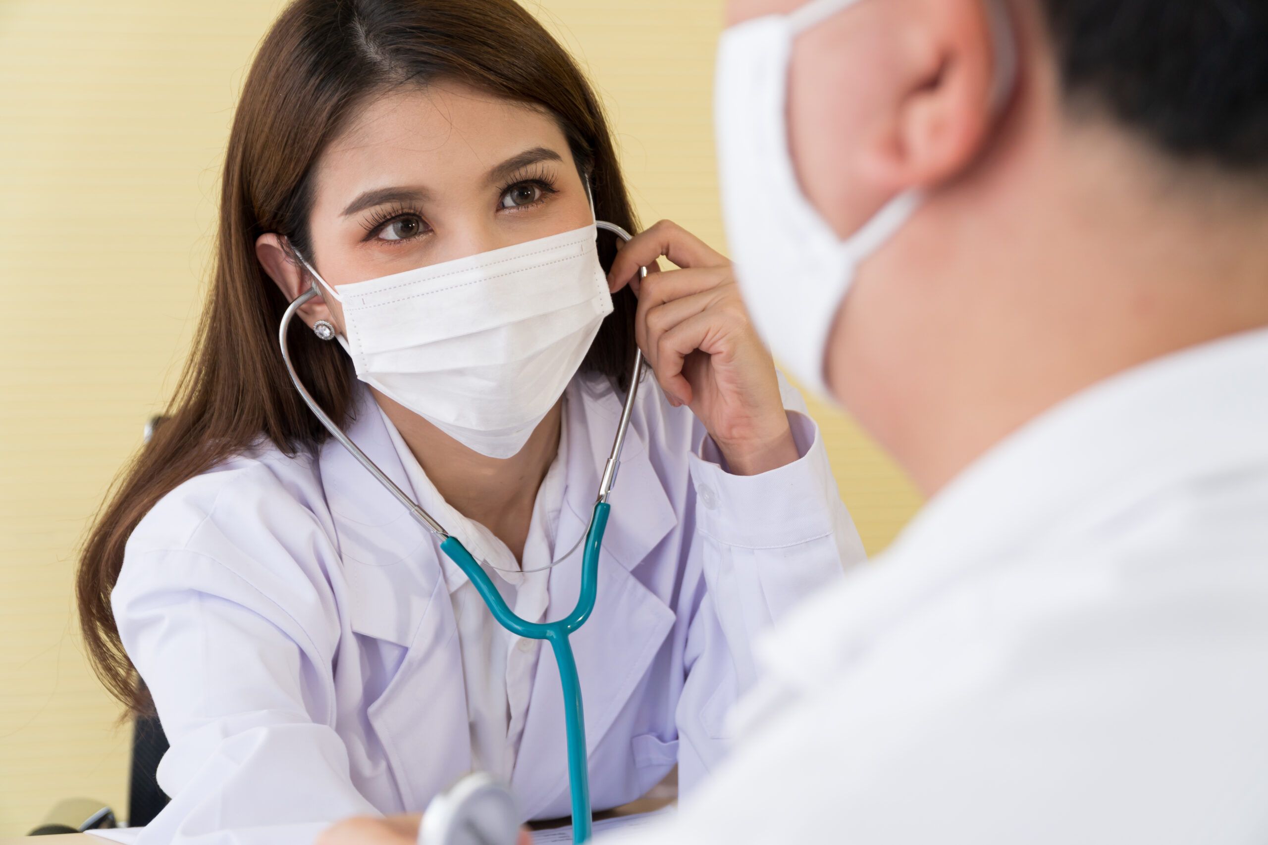 man visiting doctor