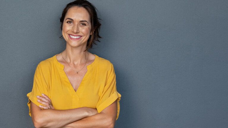 A woman smiling; Getty Images