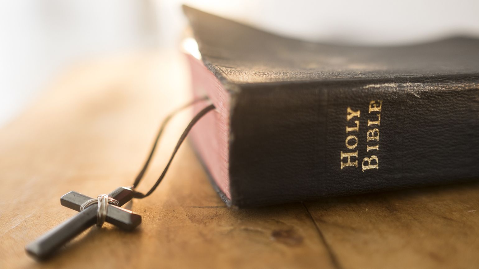 A close up of a Bible; Getty Images