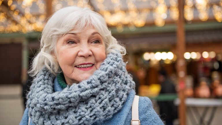 Senior woman smiling