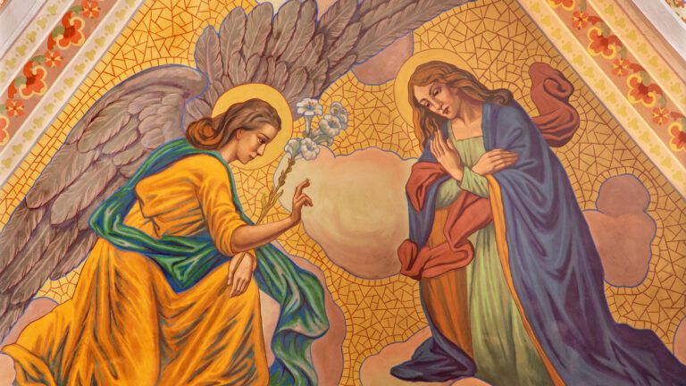 Mary visited by the angel