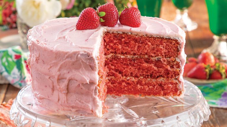 Brenda Gantt's Strawberry Cake; photo credi by: Brenda Gantt