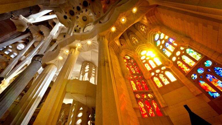 Stained glass in a cathedral