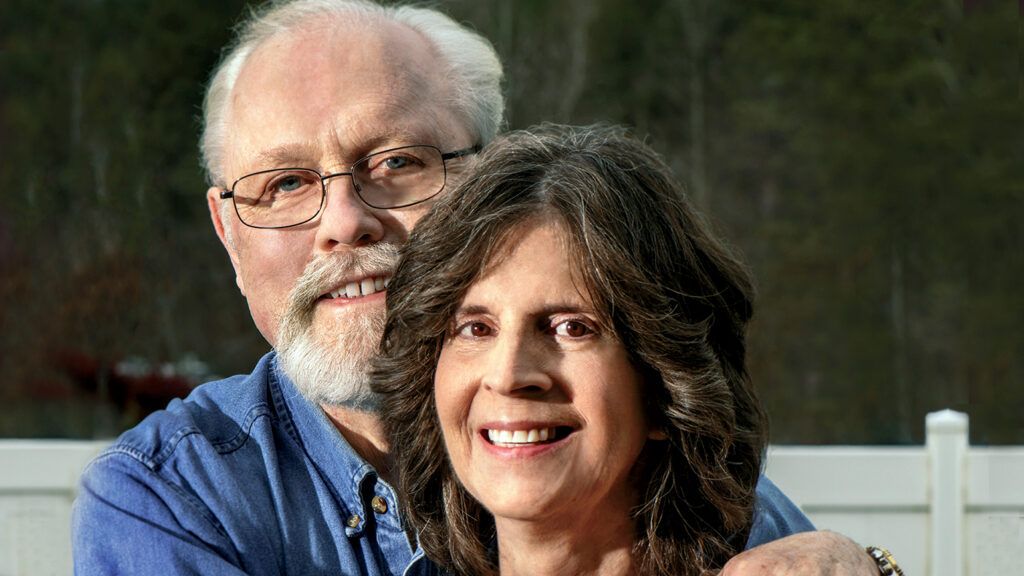 Jeannie Hughes with her husband, Roger; photo by Scott Goldsmith