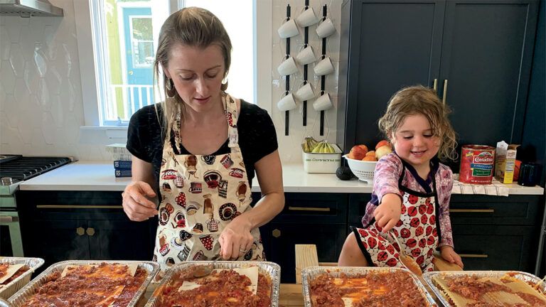 Rhiannon Menn and daughter Cimorene; photo courtesy Rhiannon Menn