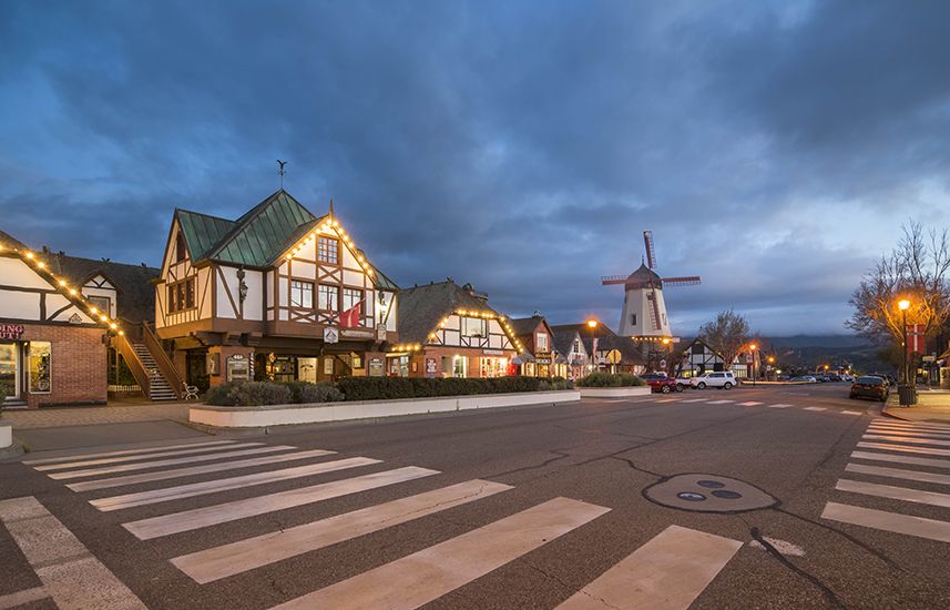 Danish style community in Solvang, Central California