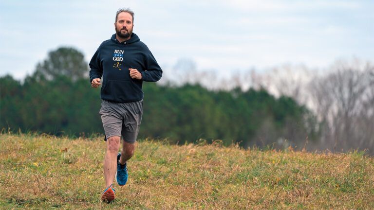 Mitchell Hollis, founder of Run For God; photo by Michael A. Schwarz