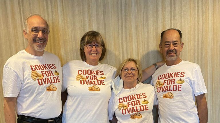 Volunteer, from left: Mike and Janet Treemarki; Judi Coulter-Salazar, Carlos Salazar.