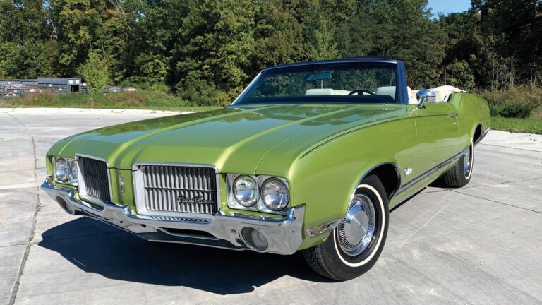 A green convertible; Photo credit: John F. Berry