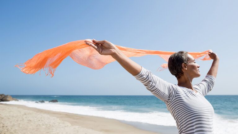 woman at the beach