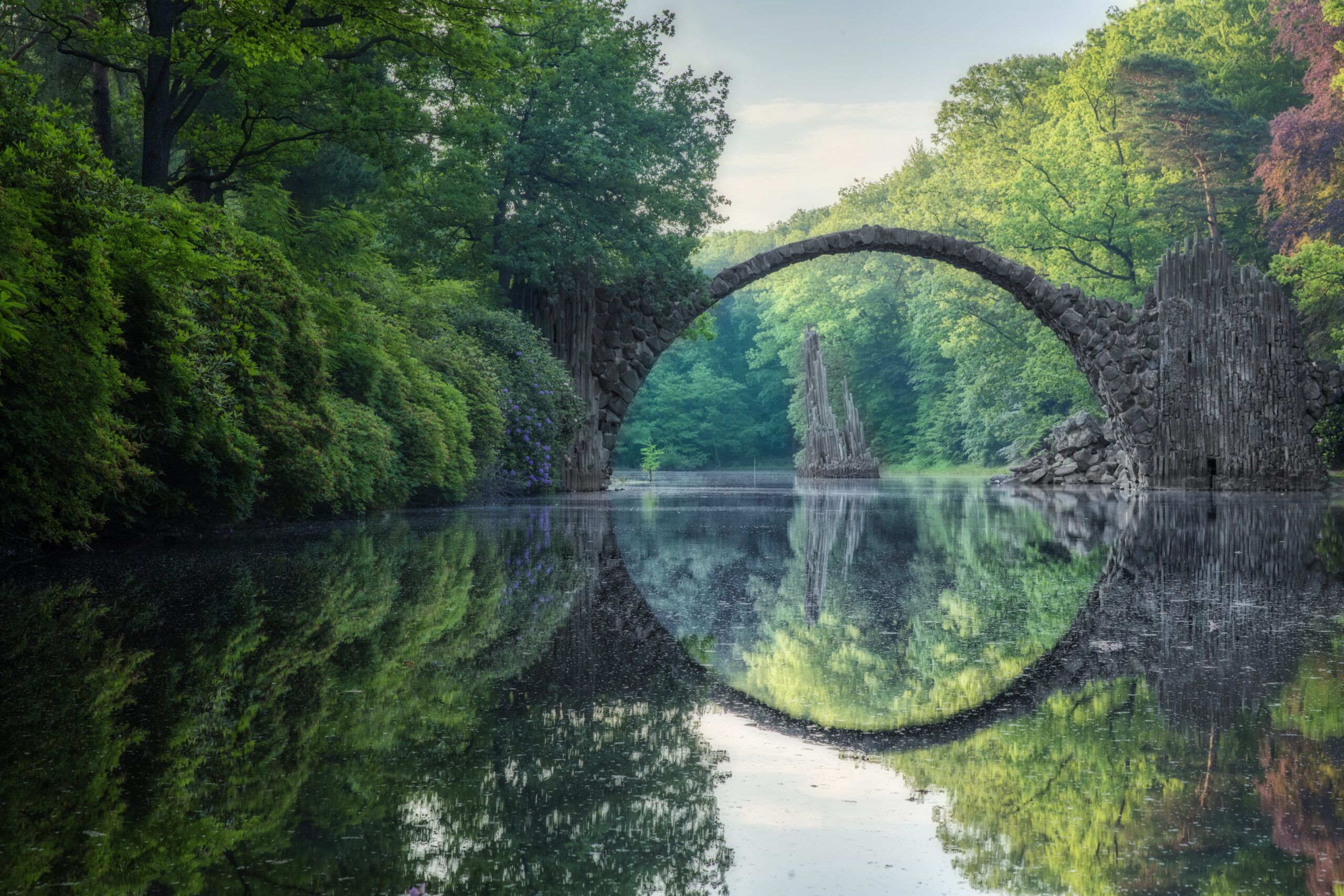 Arch Bridge doing positive living with an inspirational quote