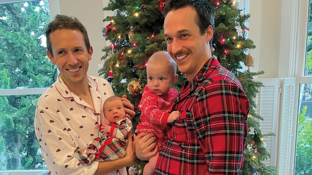 Rick Hamlin’s two sons and their children, Christmas 2021; Photo Courtesy Rick Hamlin